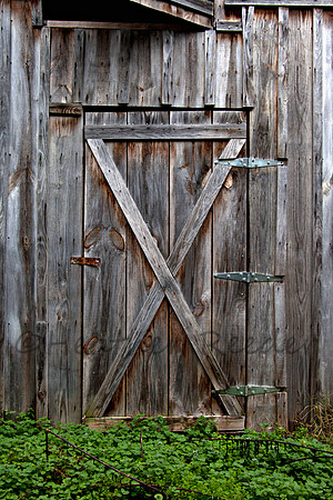 Rustic Old Wooden Barn Door