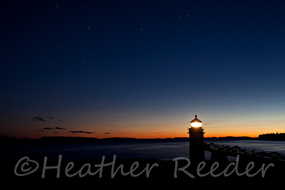 Stars over Marshall Point Lighthouse